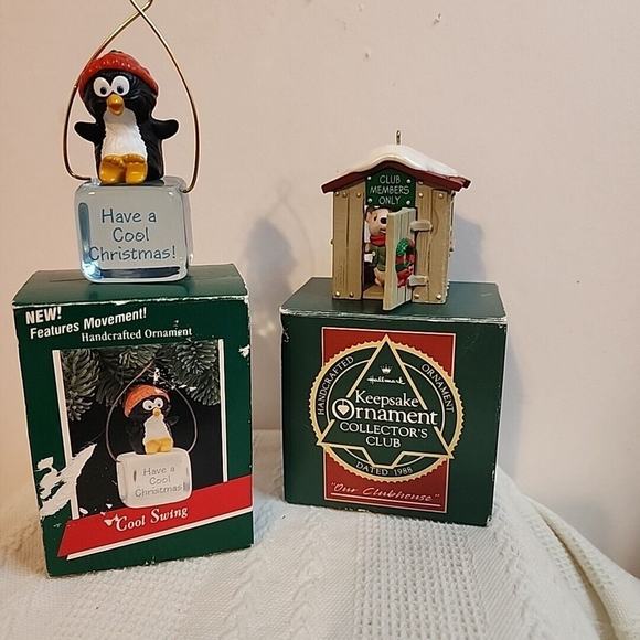 Ornement souvenir vintage poinçon club collector 1988 notre clubhouse
